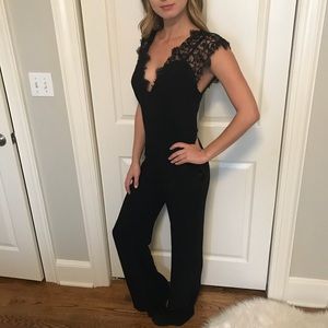 NWT Theory Black Jumper with Lace Detail